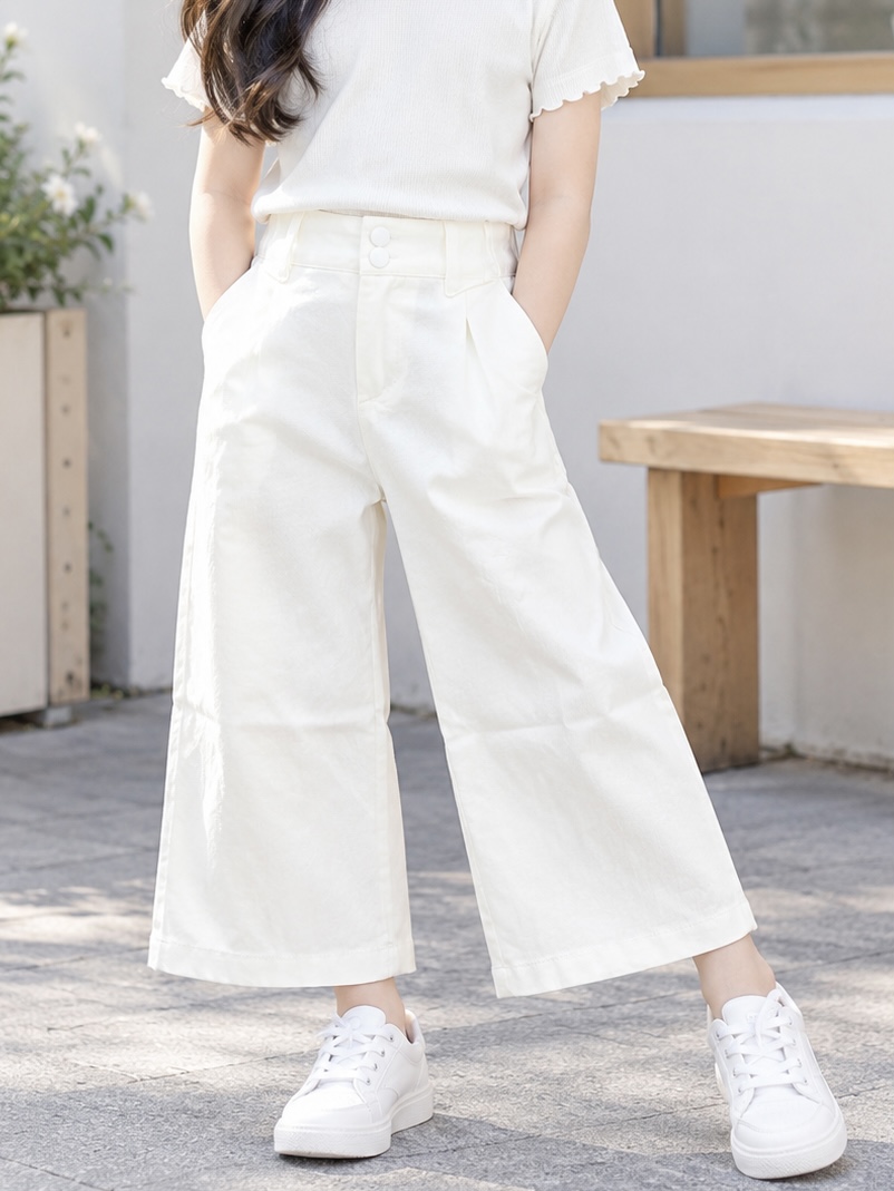 Classic Wide-Leg Kids Pants