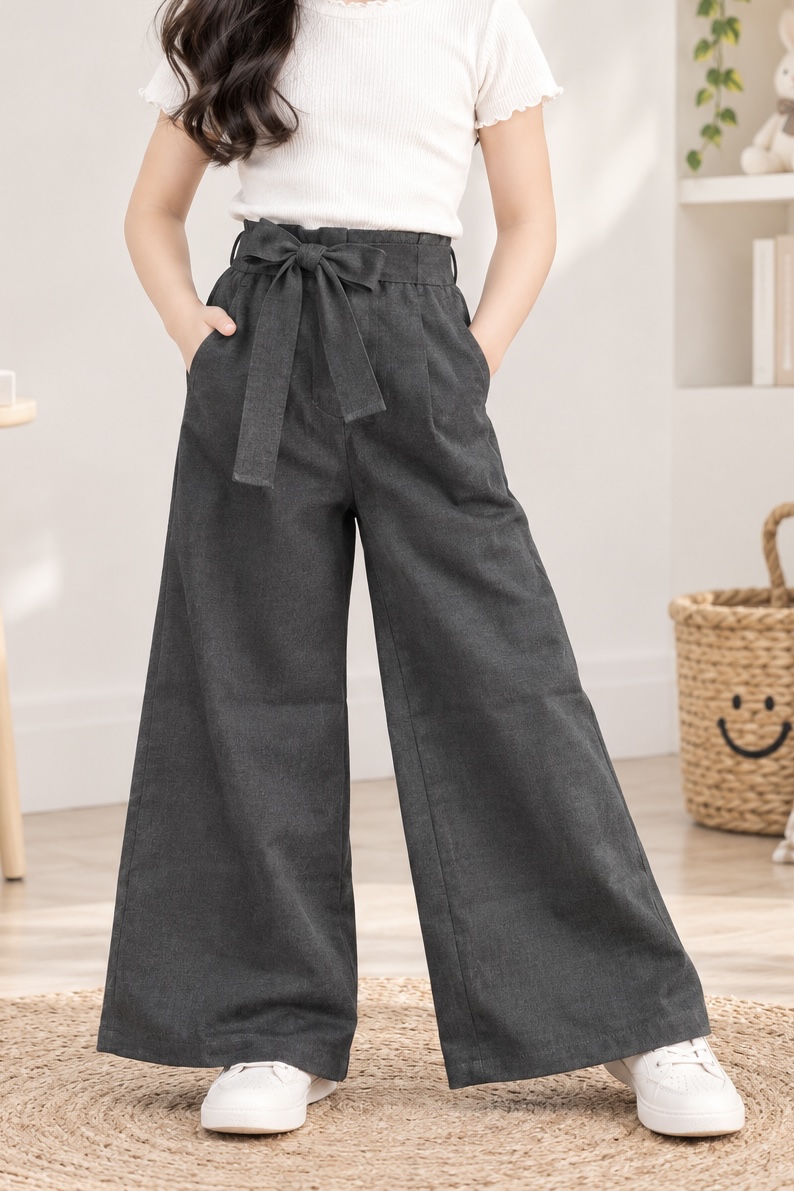 Bow-Tie Wide-Leg Palazzo Pants