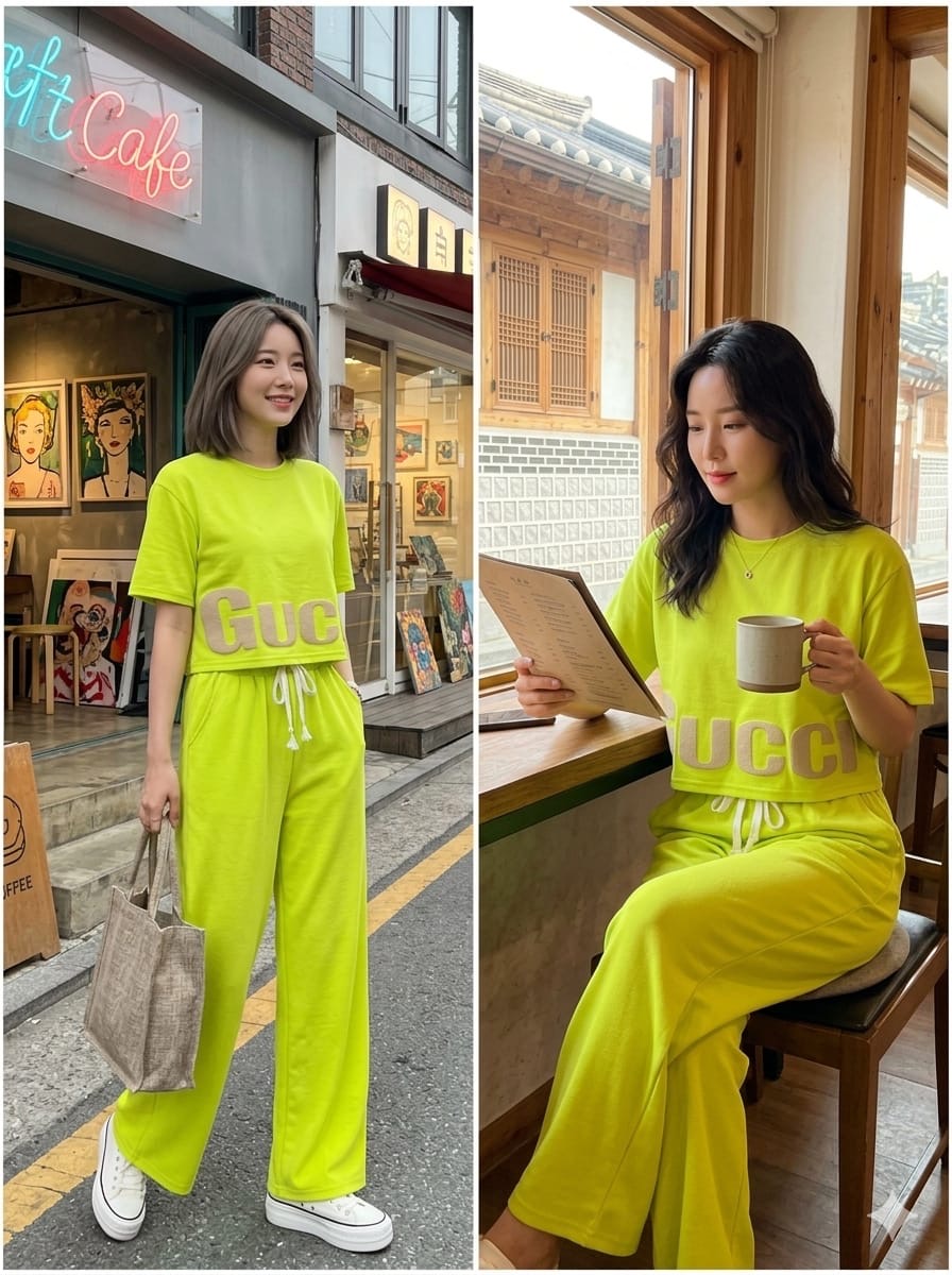 K-Pop Aesthetic Lime Drop Set