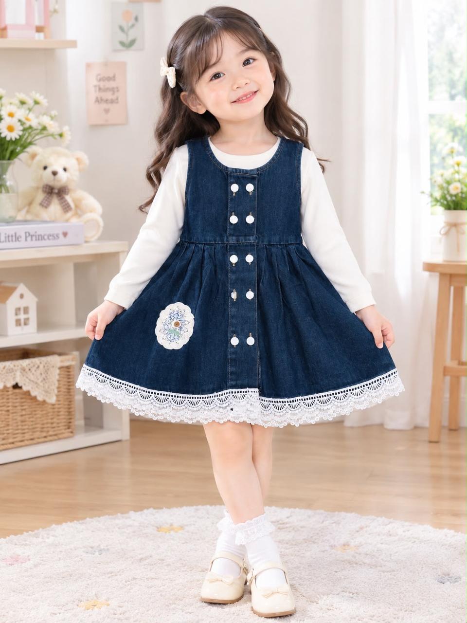 Denim Daisy Charm Dress