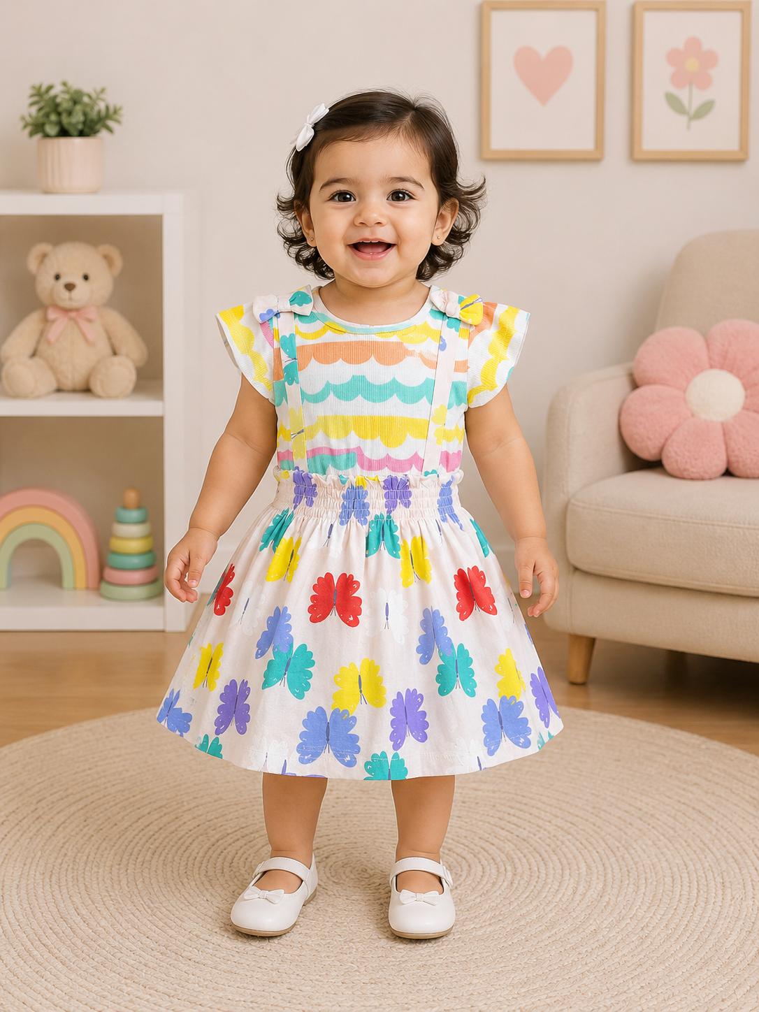 Butterfly Bloom Suspender Dress