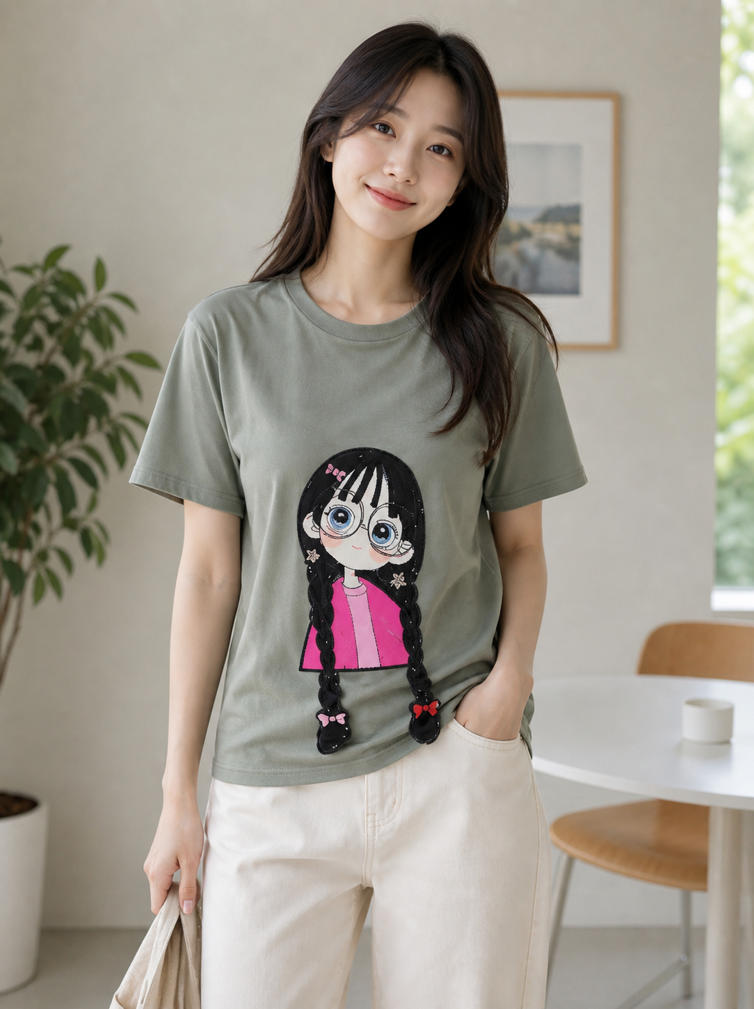 Braided Girl Graphic T-Shirt