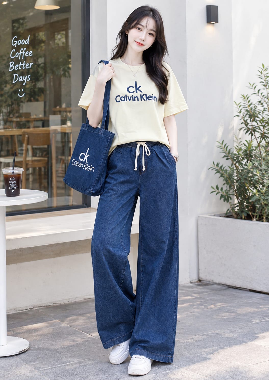 Classic Logo denim Casual Co-Ord Set