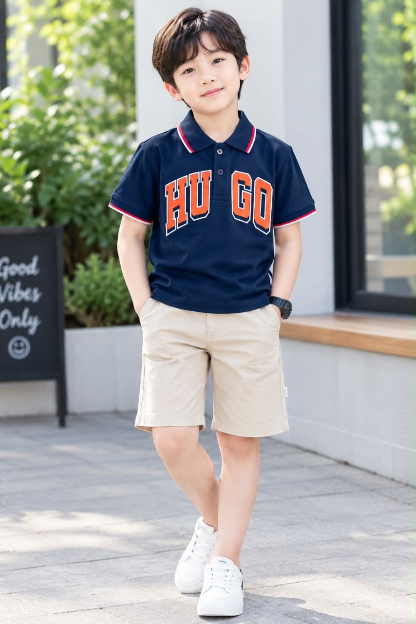 Junior Sporty Contrast Polo